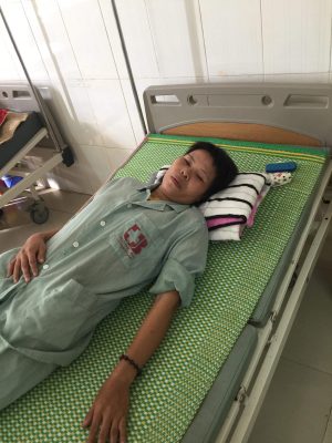 Chị Minh đang được điều trị hóa chất để chuẩn bị ghép tế bào gốc tạo máu tự thân
